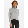 Rollkragenpullover SAINT TROPEZ "J2046, MilaSZ Rollneck", Damen, Gr. XS, grau (pearl grau mel ange), Strick, Obermaterial: 80% Viskose, 20% Polyamid, modisch, normal, Langarm Rippbündchen, Pullover