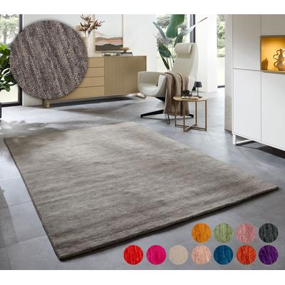 Wollteppich MY HOME "Karchau", grau, B:170cm H:13mm L:240cm, Schurwolle, Teppiche, Handweb Teppich, meliert, reine Wolle, handgewebt, brilliante Farben Image