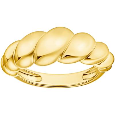 Fingerring THOMAS SABO "Organische Formen Ring gedreht, TR2494-413-39-54-60" Gr. 58, gold (gelbgoldfarben), Fingerringe, Damen, 58, Silber 925 (Sterlingsilber), 3mm Image