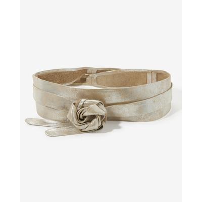 Boston Proper - Silver - Metallic Chic Wrap Belt