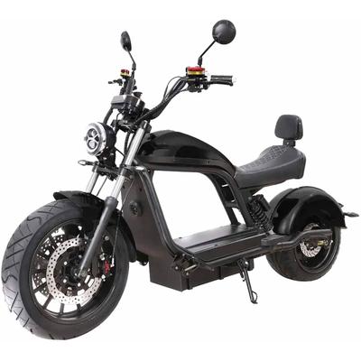 E-Motorroller SXT SCOOTERS "Chopper XL PRO", schwarz (schwarz matt), Elektromotorroller, 45 km/h, bis zu 80 km Reichweite, mit 30 Ah-Akku, B:95cm L:212cm Image