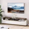 70" TV Stand for TV up to 70", Modern Home Entertainment Center with Open Shelves and Drawers, Media