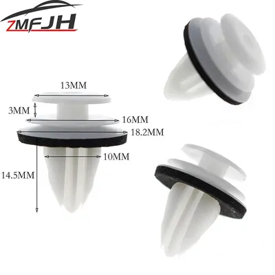 100PCS 10MM Plastic Car Door Bumper Fastener Clips Rivets Clip Door Panel Auto Fasteners Trim Panel