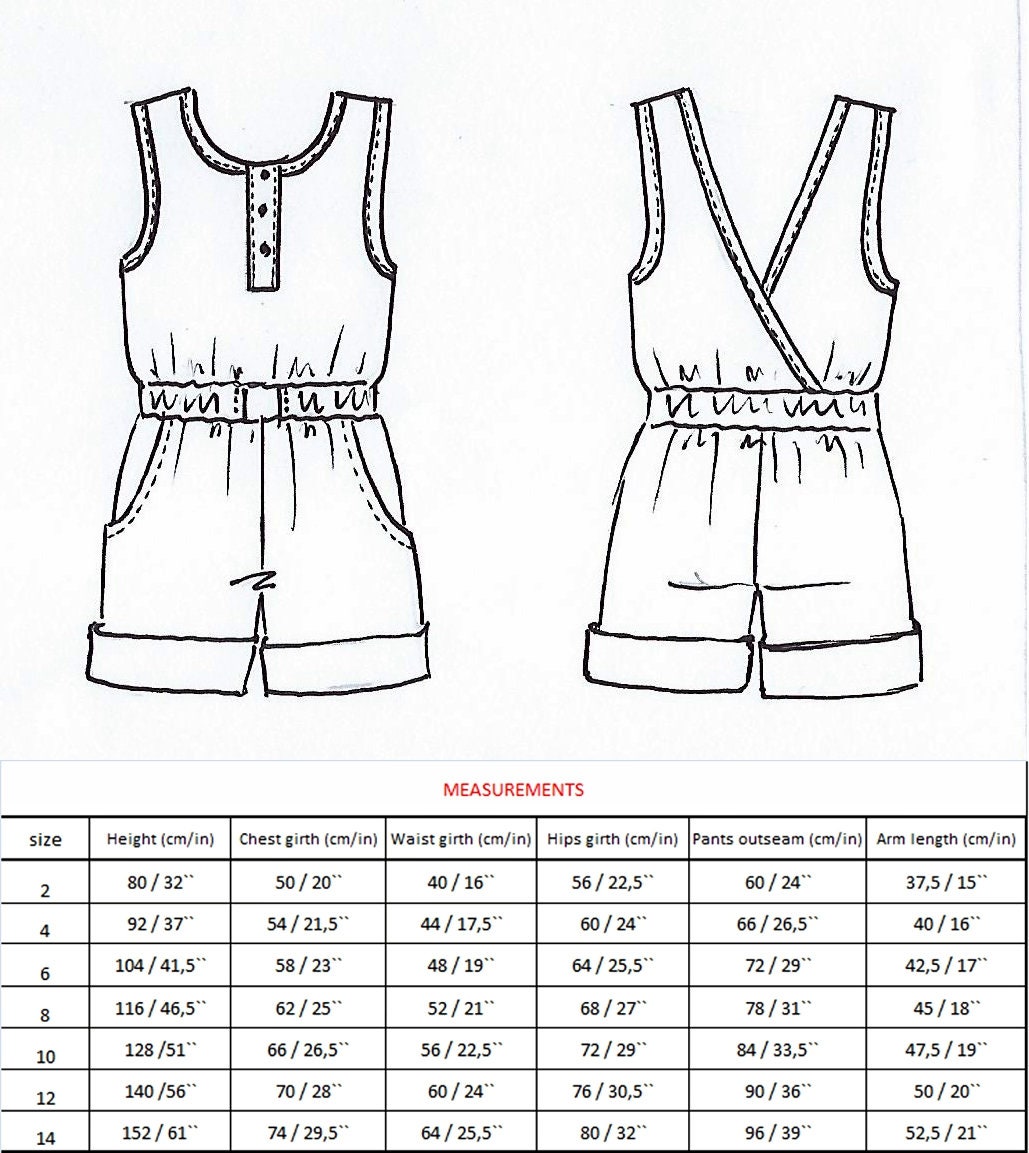Modello PDF per tutina da bambina, modello PDF per bambine, modelli PDF per bambini, modelli di cucito per bambine, modello PDF per tutina, modello di