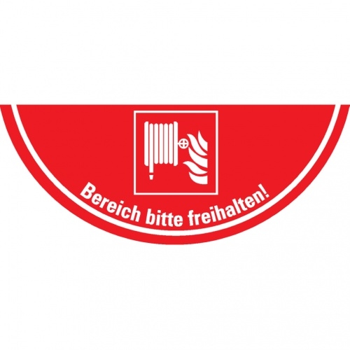 Dreifke® Bodenmarkierung Löschschlauch, R10, Bodenmarkierungsfolie, 750x300mm Image