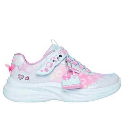 Skechers Girl's Power Jams 2.0 Sneaker | Size 13.5 | Aqua | Textile/Synthetic | Machine Washable