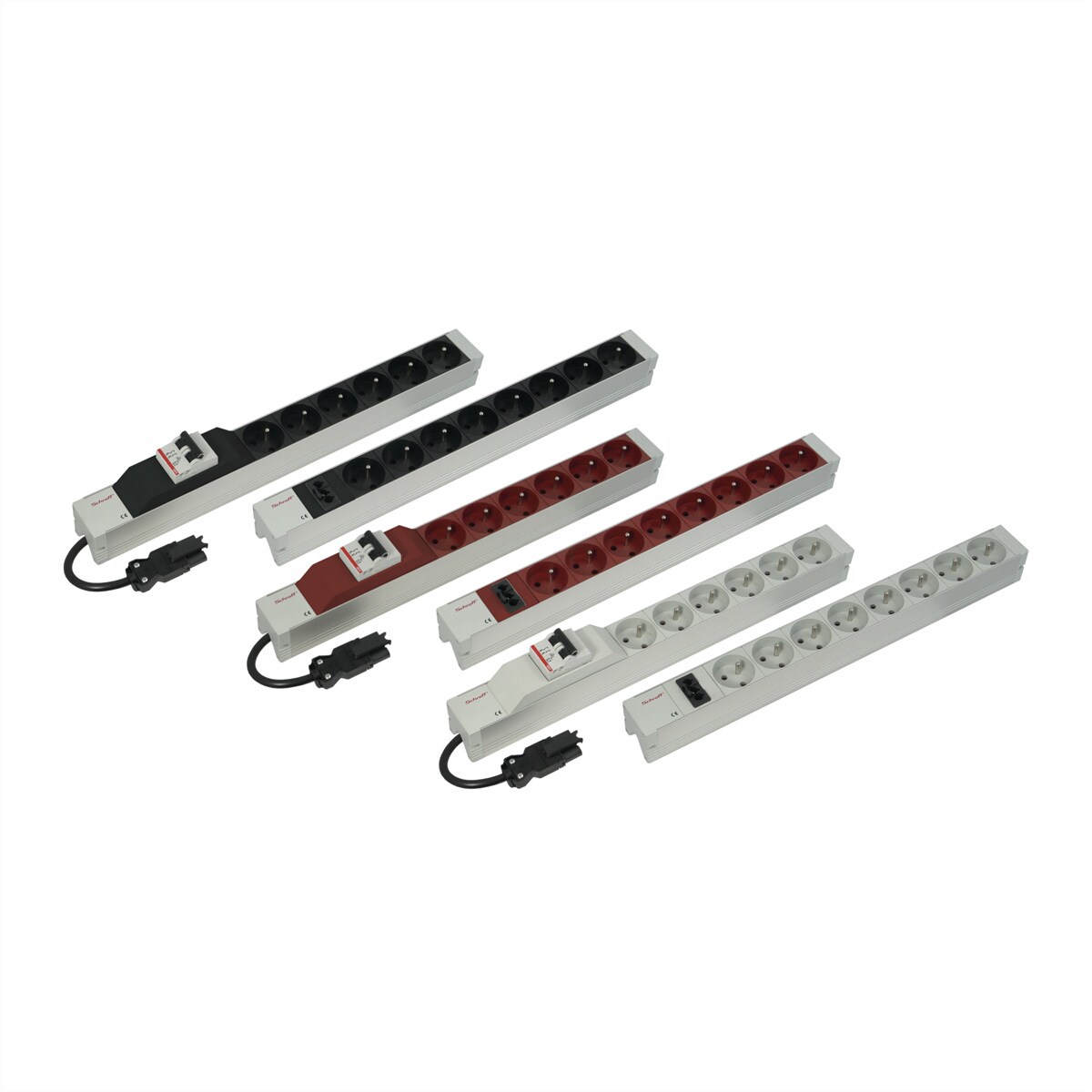 SCHROFF Netzanschlussleitung, IEC 60320 C20 Stecker, Wieland-Buchse - KAB.GST18-IEC60320 C20 1,0M Image