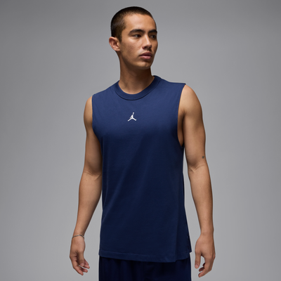 Nike Jordan Sport Men's Dri-FIT Sleeveless Top - Blue - Cotton/Polyester