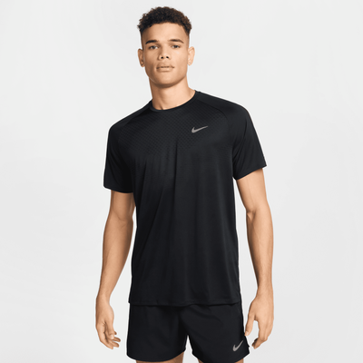 Nike Stride Men's Dri-FIT ADV Short-Sleeve Running Top - Black - Polyester