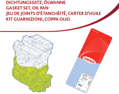 CORTECO Dichtungssatz, Kurbelgehäuse 428578p für VAG Image
