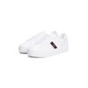 Plateausneaker TOMMY HILFIGER "VULC WEBBING SNEAKER", Damen, Gr. 38, weiß, Nappaleder, sportlich, Schuhe, Freizeitschuh, Halbschuh, Schnürschuh mit TH-Logo-Schmuckelement