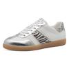 Plateausneaker TAMARIS, Damen, Gr. 38, weiß, zebrafarben, Leder, Textil, Lederimitat, sportlich, Schuhe, Freizeitschuh, Halbschuh, Schnürschuh mit Glitter an der Ferse