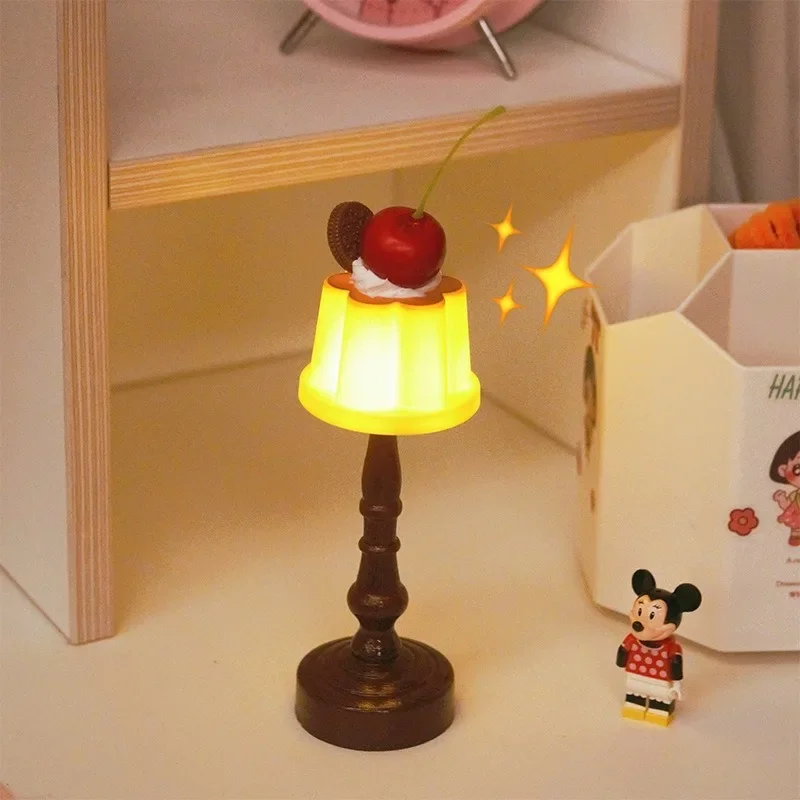 Pudding Led Deco Nachtlicht LED Schreibtischlampe Batteriebetriebene Nachttischlampe Niedliches Schlaflicht für Kinder Schlafzimmer Led Tischlampen