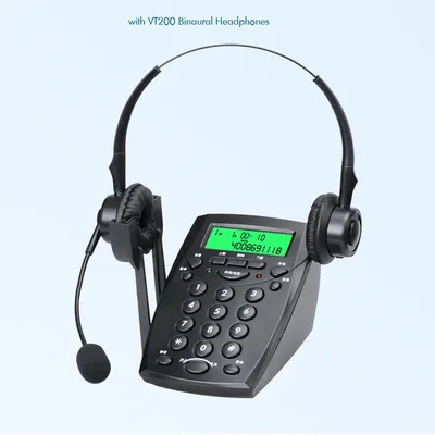 Callcenter-Dialpad-Telefon Kabel gebundenes Telefon mit monauraler/binauraler Headset-Geräusch unterdrückung, Dialpad-Headset-Telefon, schwarz