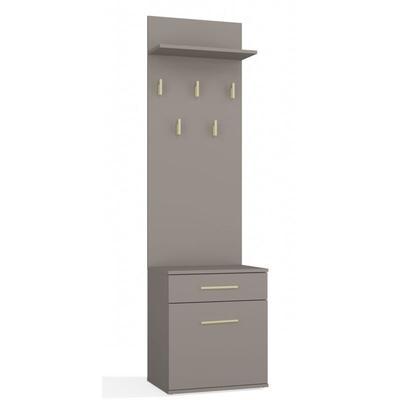 VIONI - Garderobenmöbel für den Eingangsbereich - Wandgarderobe mit Regal - 5 Haken - Schublade + Image