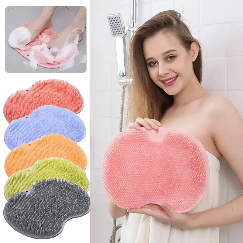 Rutschfestes Dusch-Fußpeeling-Massagegerät – rutschfest, leicht zu reinigen, verbessertes Peeling und Entspannung, Badezimmer-Massagepad Image