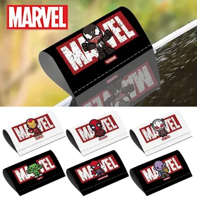 Marvel Spider-Man Autowaschetiketten Superheld PVC Wasserdicht Waschmarkierung Türanhänger Aufkleber Kofferraumtür Heckklappe Dekorative Geschenke Image