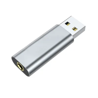 USB-zu-Audio-Buchse, externe USB-Soundkarte, 3,5-mm-Audio-Adapter, 2-in-1 USB A auf Aux-TRRS, Image
