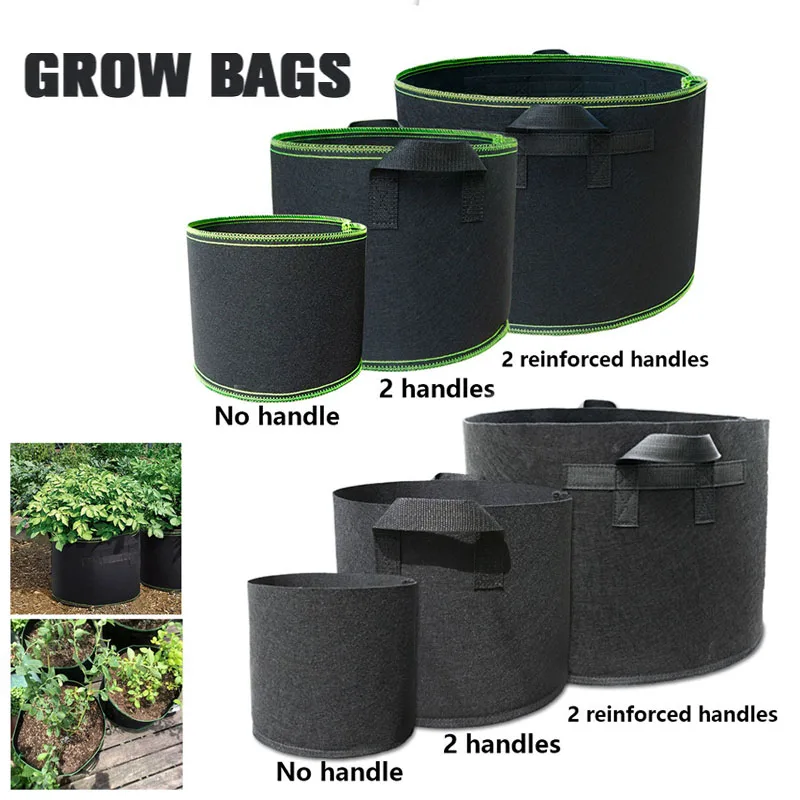 Pflanzbeutel für Gemüse/Blumen/Pflanzen, Töpfe aus Stoff, verdickte Wachstumsbeutel aus Vliesstoff, Kartoffelpflanzung Image