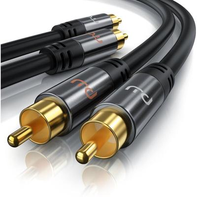 Primewire - Stereo-Cinch Audio-Kabel, rca, HiFi Audio-Kabel mehrfach geschirmt, 2x Cinch auf 2x Image