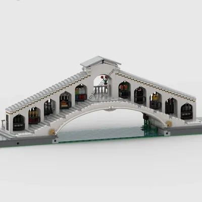 Moc Venice City Architecture Rialto Bridge Bausteine Set Edifice Bricks Town Street View Montieren Image
