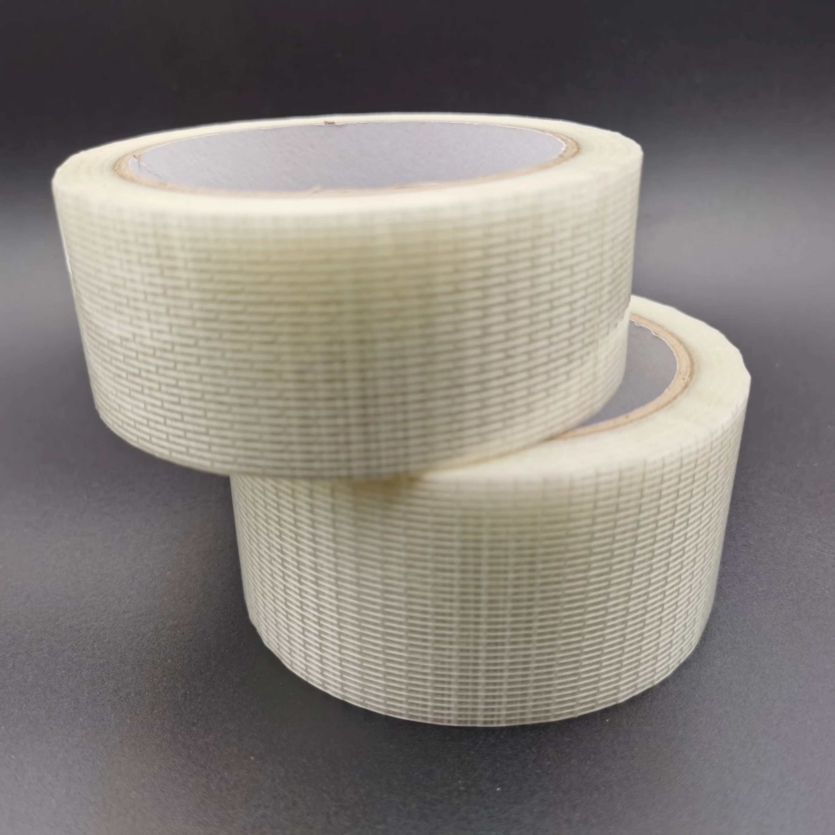 20 m * 50 mm hochfestes Mesh-Glasfaserband, transparent gestreiftes Faserband für Hochleistungsbündelung und Versiegelung, Glasfaser Image