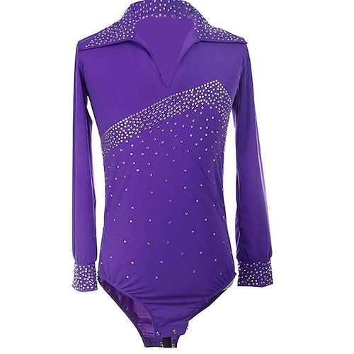 Herren Eiskunstlauf-Performance-Kostüm siebenfarbiges Trainingsanzug-Oberteil Image