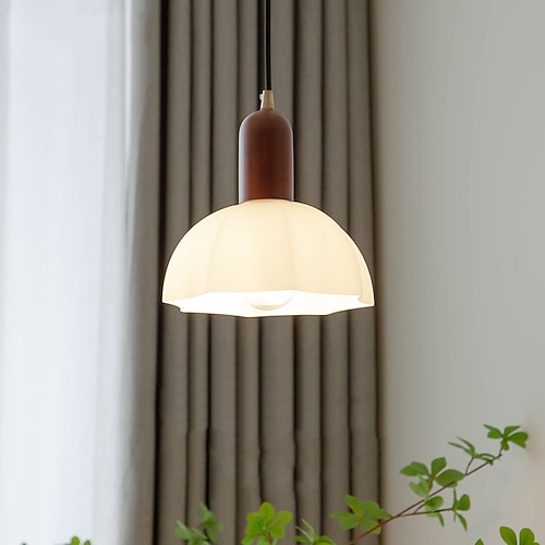 20 cm Hängelaternen-Design Geometrische Formen Pendelleuchte Glas Holz Glas Künsterlischer Stil Formaler Stil Moderner Stil Künstlerisch Nordischer Stil 110-120V 220-240V Image