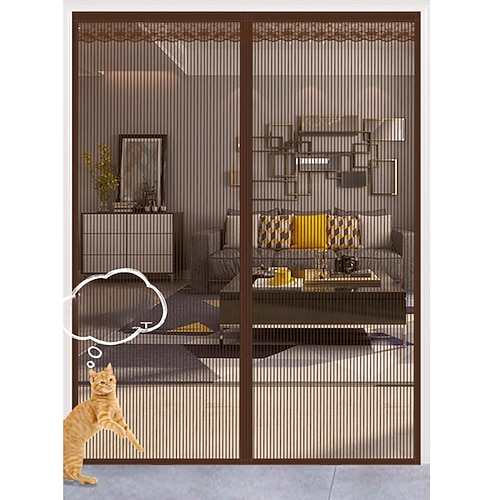 Magnetische Fliegentür tragbar Fliegen- oder Insektenschutz mit Magnet Türöffnung für Schiebetüren Garage Terrasse Küche Wohnzimmer Fensterzimmer Schlafzimmer Bar Haustier- und Kinderfreundlicher Image