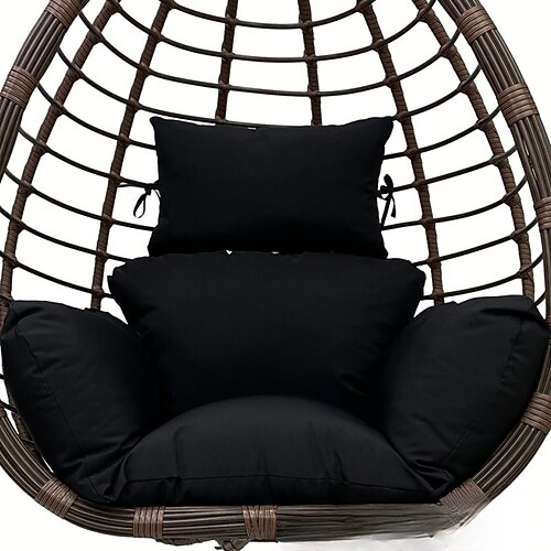 Ersatzkissen für Eiersessel, faltbares, wasserdichtes Hängekorb-Schaukelkissen mit Kopfstütze, Ersatzkissen für Hängemattenschaukeln im Freien, Veranda, Hinterhof, Terrasse Image