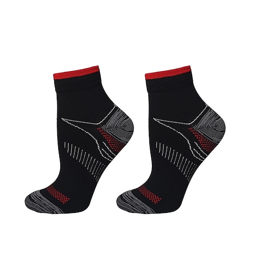 5 Paar Kurze Kompressionssocken für Damen und Herren, Fußgewölbeunterstützung Knöchellaufsocken, Elastische Sportfaszienstütze für Fitnessstudio, Training, Radfahren Image