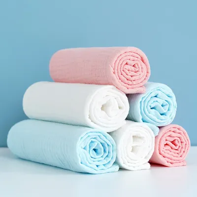 10PCS 100% Baby Gauze For Newborn Nappy Changing 43x45cm Washable Reusable Double Layer Soft Baby
