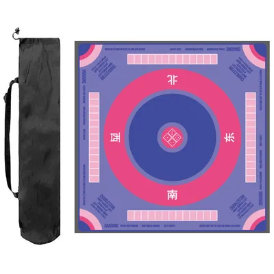 1PC Purple Non-Slip Mahjong Mat Foldable Portable Reduce Noise Rubber Bottom Mahjong Table Cushion