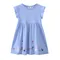 Jumping Meters-Robes brodées lapin pour filles, vêtements pour enfants, vêtements pour tout-petits,