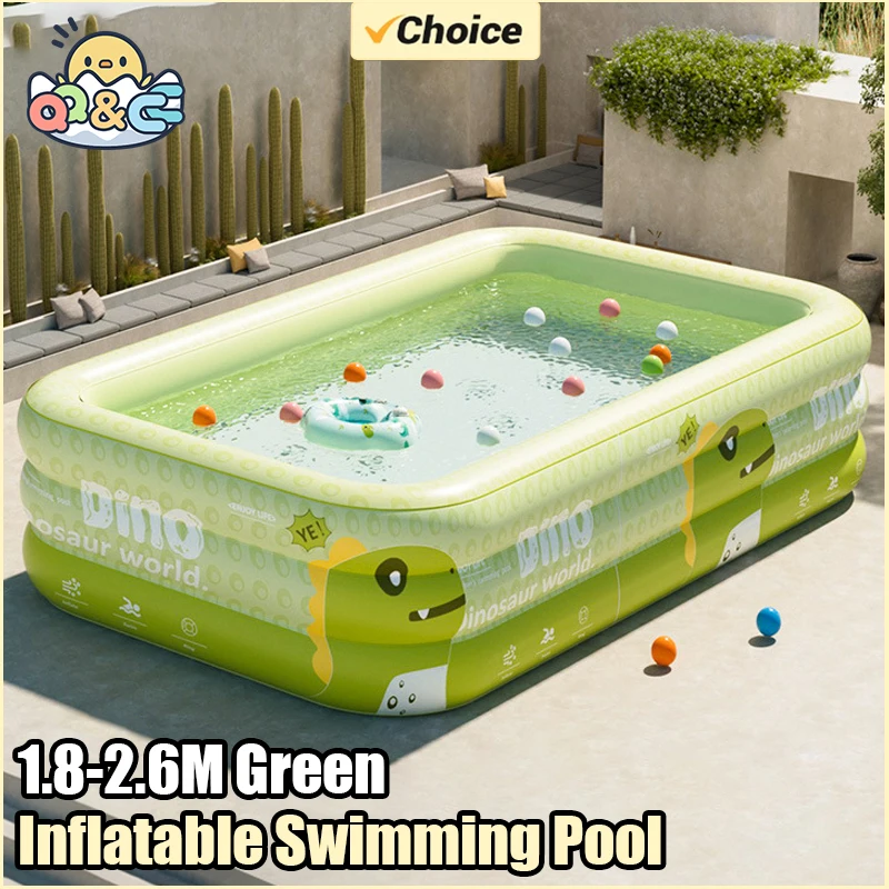Piscine gonflable mignonne en PVC pour enfants, 1.8-2.6M, pour arrière-cour, maison, extérieur, grande piscine pour famille, bébé, baignoire intérieure