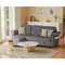 Sleeper Sofa, Pull Out Sofa Couch Bed with Storage Reversible Chaise, L-Shaped Sofas with Side