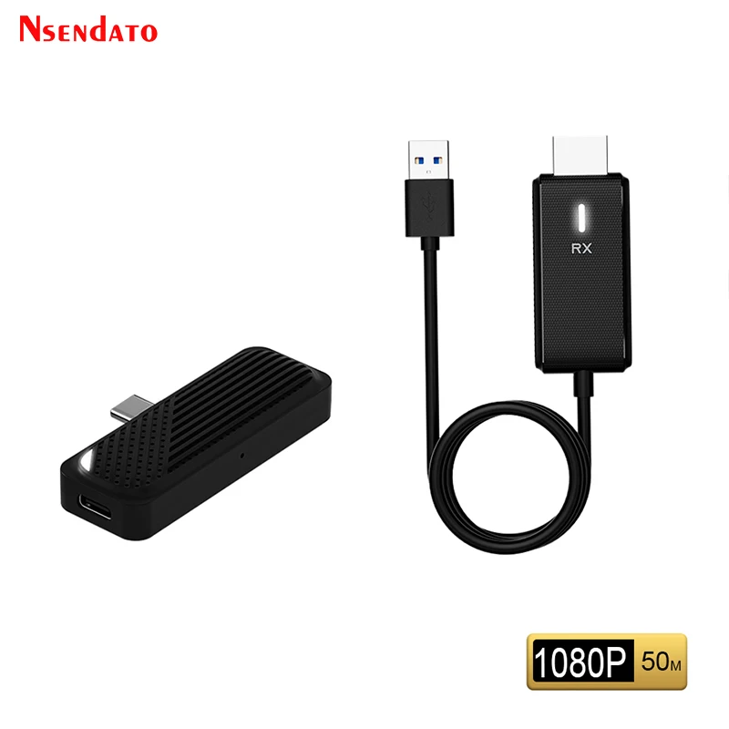 Kit di estensione trasmettitore e ricevitore video wireless HDMI USB C Type-C HDMI TV Display Stick Dongle per proiettore TV Camera PC