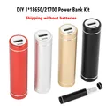 Saldatura gratuita fai-da-te 1X 18650/21700 Batteria Kit Power Bank in alluminio 5V 2A Tipo C Scatola di custodia per batteria a ricarica rapida