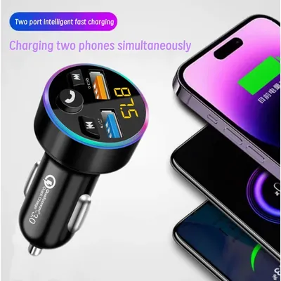 2-in-1 Car MP3 Bluetooth Charger with Super Fast Charging and Three Color Optional Car Cigarette