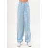 Stoffhose FRESHLIONS "Giona", Damen, Gr. M, EURO-Größen, blau, 100% Lyocell, unifarben, casual, lang, Hosen, mit angesagter Jeans-Optik
