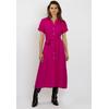 Jerseykleid FRESHLIONS "Marlene", Damen, Gr. M, EURO-Größen, lila, 100% Polyester, elegant, lang, ohne Ausschnitt, Kurzarm, Kleider, im klassischen Design
