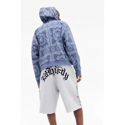 Ed Hardy Grey Battle Dragon Jogger Shorts - Grey XL at Urban Outfitters