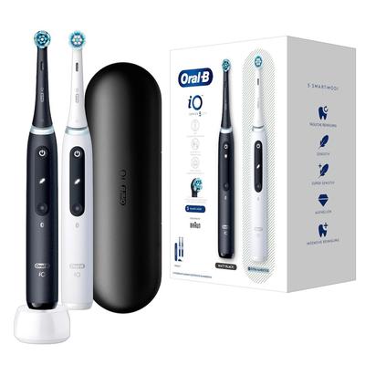 Oral-B - iO 5 + 2. Handstück in Schwarz/Weiß Elektrische Zahnbürsten 1 ct (187.79 € / 1 ct)