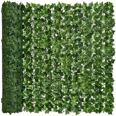 TEMU 1 Roll Of Ivy Privacy Screen - Synthetic Panel Ideal For Outdoor Gardens, , And Interior Decor | Great For Christmas And Visually Areas, Appropriate For . Image