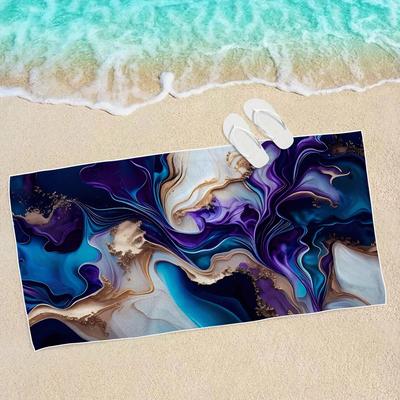 TEMU 1pc Pattern Towel, & -drying Towel, & Blanket, Suitable For , Image