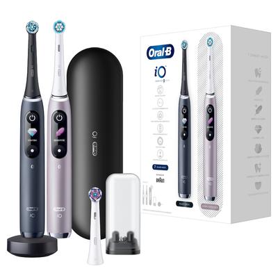 Oral-B iO 9 + 2. Handstück in Schwarz/Rose & Lade-Reiseetui Image