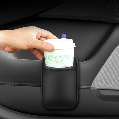 TEMU 5 Colors 1pc Universal Car Cup Holder, Trash Can, Storage Tool - Suitable For Water Bottles, Phones, Keys, - Stable And Non-shaky, Anti-tip With Emergency Brake, Slip-resistant Durable Image