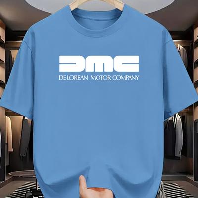 TEMU Motor Company Printed Short Sleeve T-shirt, Classic Retro Style Suitable For Car Enthusiasts And Fashionable Youth Image