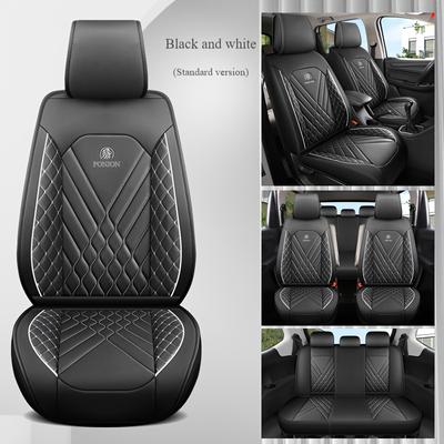 TEMU Universal 7-seater Car Seat Cover For 2+2+3, In Pupu Pu Leather Seat Cushion Suitable For All Image