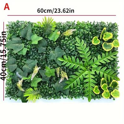 TEMU Home And Garden Simulation Plant Wall Plastic Fake Lawn Suitable For Wedding And Party Outdoor Wall Decoration Background Green Plant Wall Image